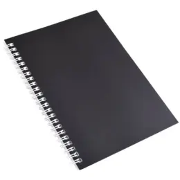 Spiral A5 Notebook Black Closed